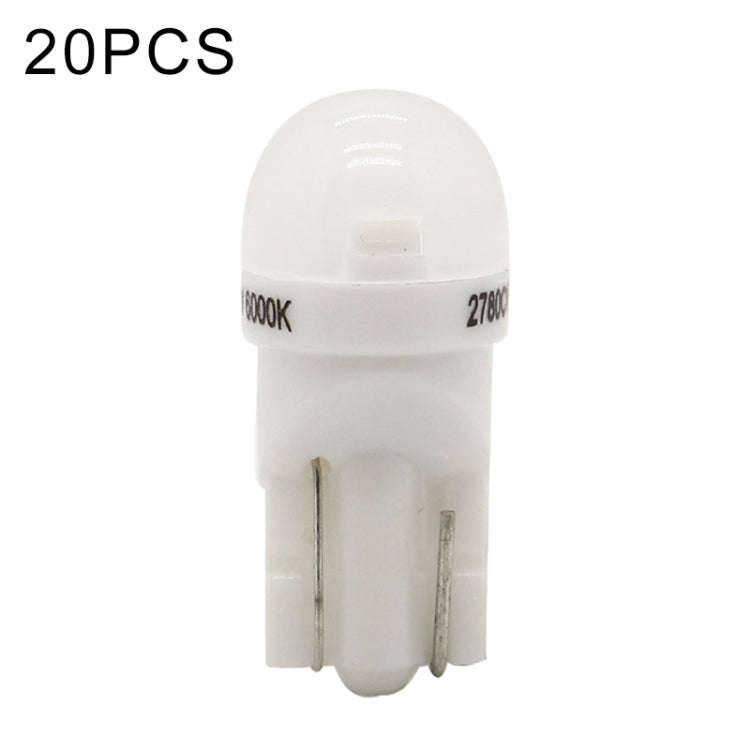 20 PCS T10 DC12V / 0.25W / 6500K / 20LM Car Round Head Plug-in Bubble Reading Light with 1LEDs SM...
