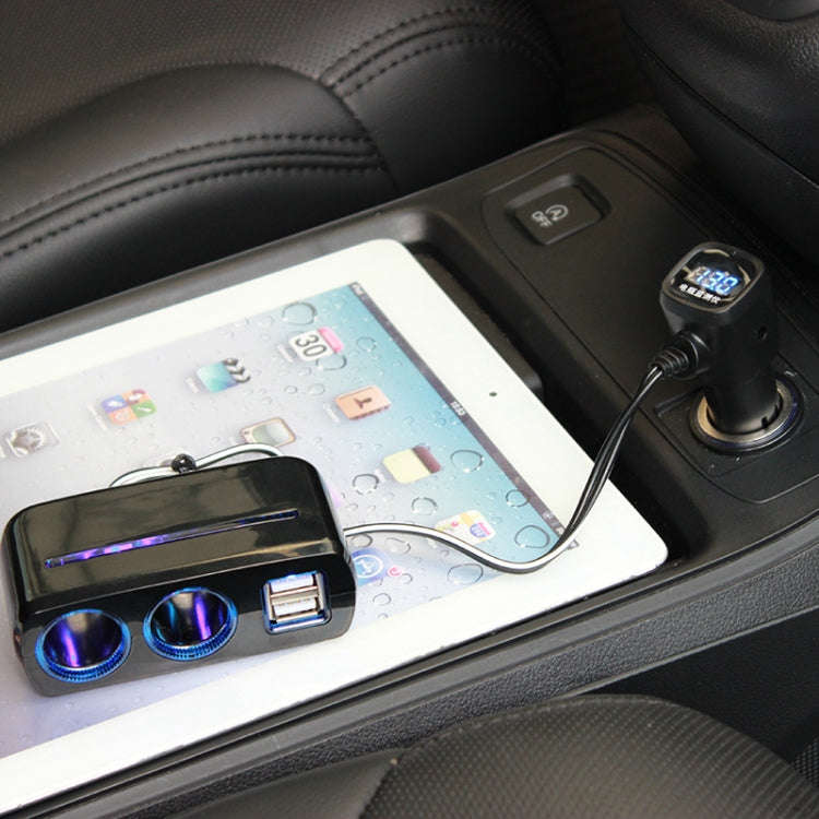 SHUNWEI SD-1928C 80W 3.1A Car 2 in 1 Dual USB Charger Cigarette Lighter with Voltage Detection