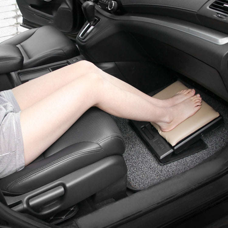 R-3600 Car Adjustable Footrest Ottomans Ergonomic Footstool (Brown)