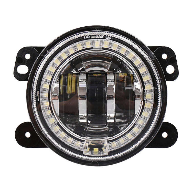 2 PCS DC12V-30V / 30W / 3A / 1440LM 12LEDs  4 inch Car LED Colorful Fog Light, Style: White Backg...
