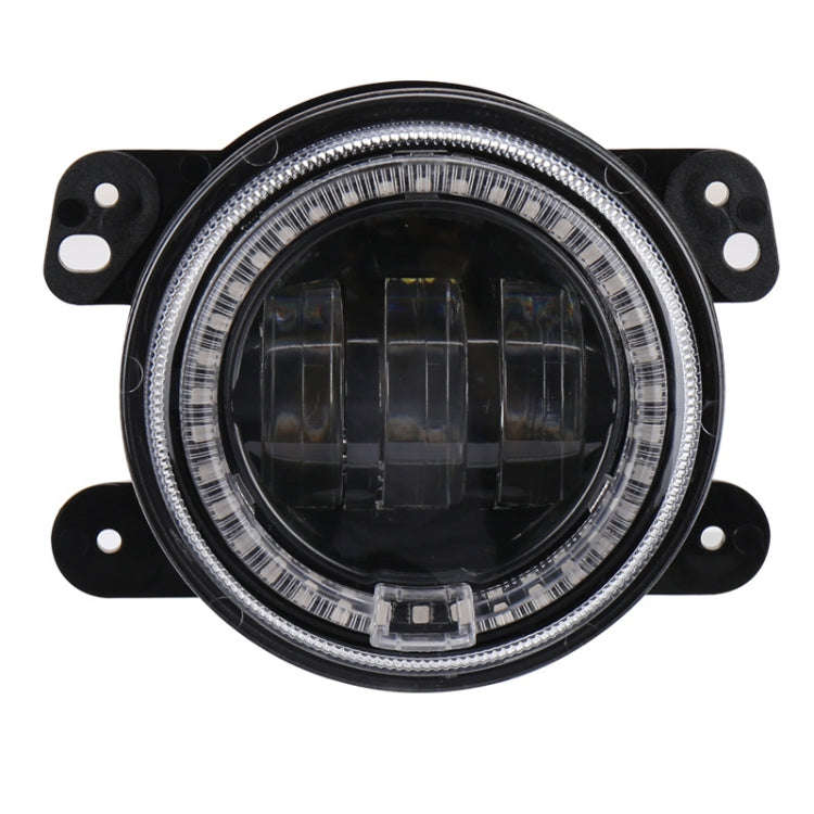 2 PCS DC12V-30V / 30W / 3A / 1440LM 12LEDs  4 inch Car LED Colorful Fog Light, Style: Black Backg...