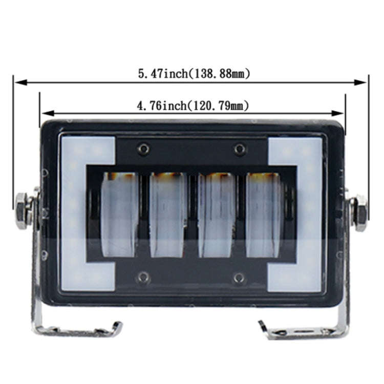 4.76 inch 24W DC 12-24V 1800LM IP67 Car Work Lights / Front Bumper Lights / Roof Lights, with Holder