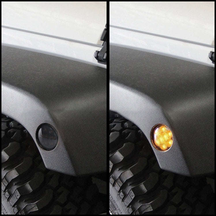 2 PCS 8W DC 12V Car SUV Refit LED Wheel Eyebrow Turn Signal for Jeep Wrangler JK 07-17, Specifica...