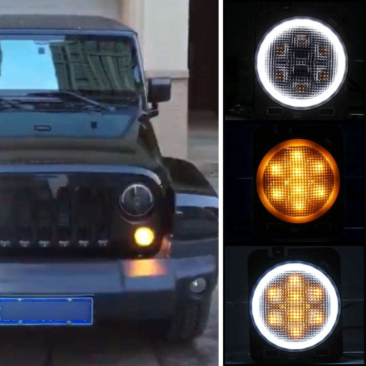 2 PCS 8W DC 12V Car SUV Refit LED Wheel Eyebrow Turn Signal for Jeep Wrangler JK 07-17, Specifica...