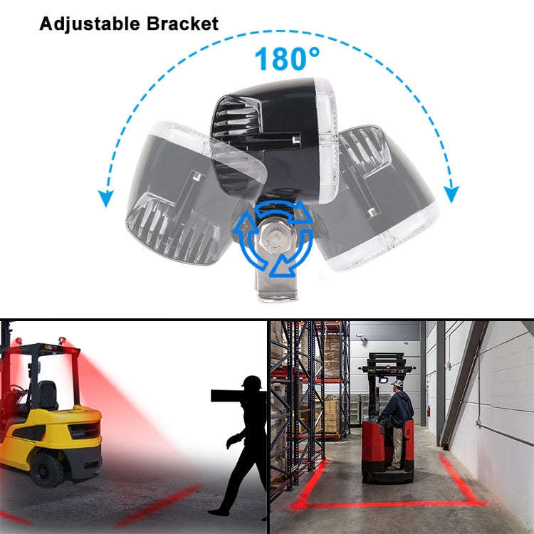DC10-80V 10W IP67 900LM Car LED Forklift Warning Lights / Width Lights (Red Light)