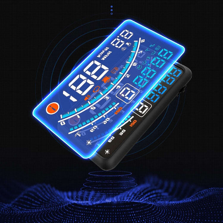 4E Car 5.5 inch OBD HUD Head-up Display Support Speed Alarm / Shift Reminder / Time Display