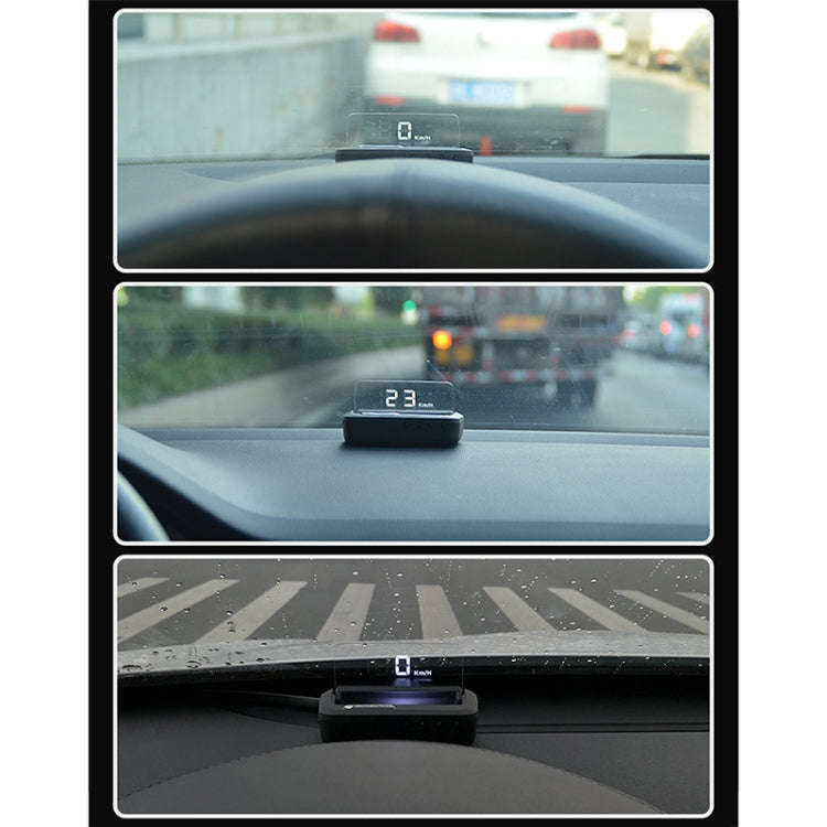 H80 Car 3.2 inch OBD HUD Head-up Display Support Engine Failure Alarm / Water Temperature Alarm V...