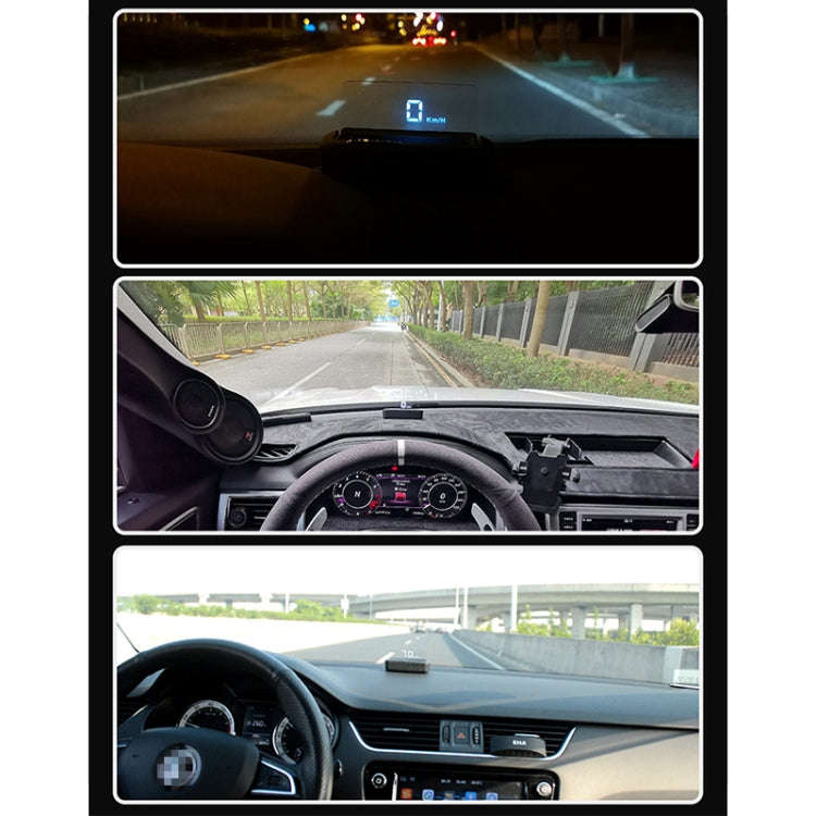 H80 Car 3.2 inch OBD HUD Head-up Display Support Engine Failure Alarm / Water Temperature Alarm V...