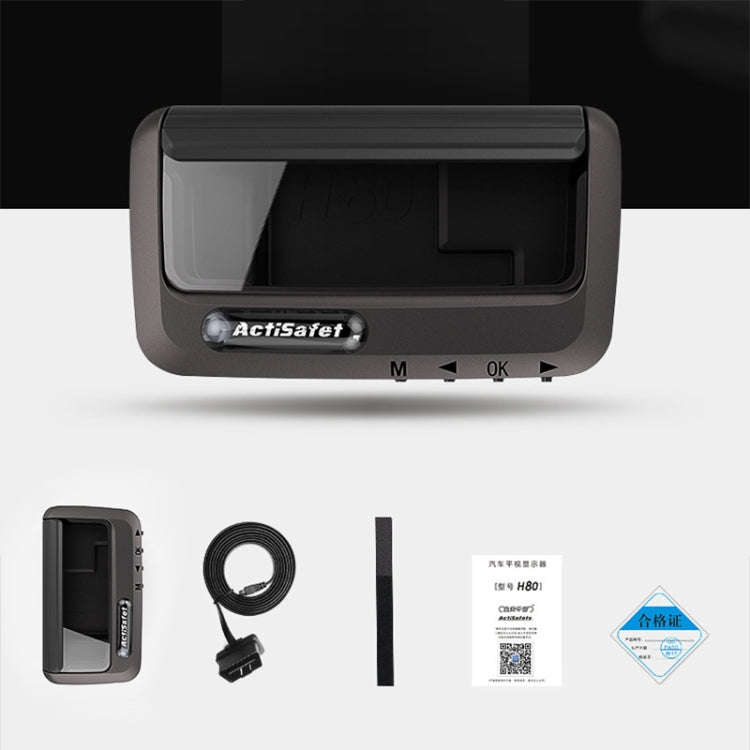 H80 Car 3.2 inch OBD HUD Head-up Display Support Engine Failure Alarm / Water Temperature Alarm V...