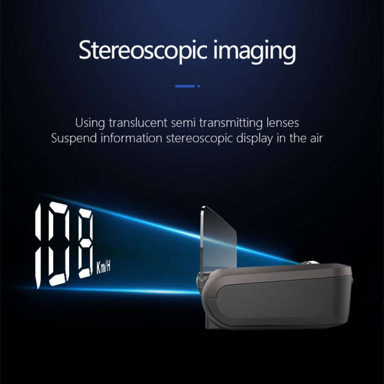 H80 Car 3.2 inch OBD HUD Head-up Display Support Engine Failure Alarm / Water Temperature Alarm V...
