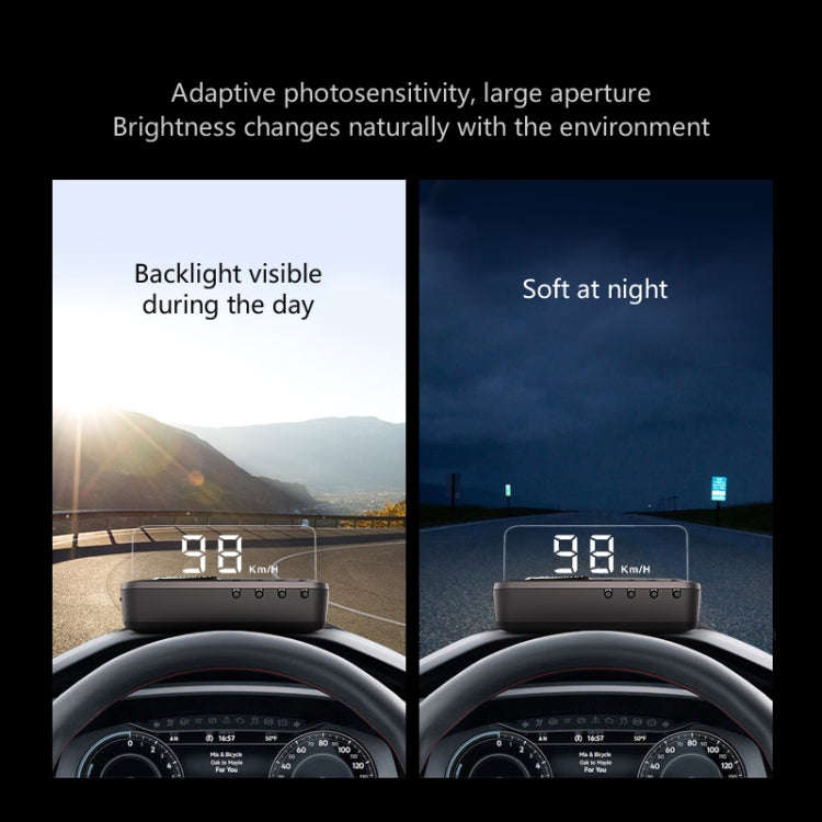 H80 Car 3.2 inch OBD HUD Head-up Display Support Engine Failure Alarm / Water Temperature Alarm V...