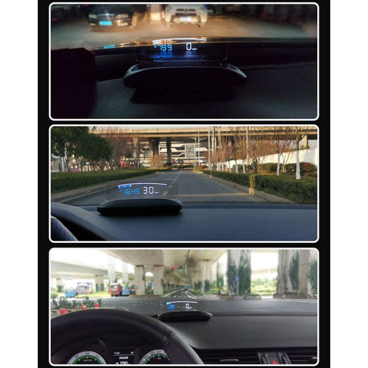 H402 Car 4 inch OBD Mode HUD Head-up Display Support Engine Failure Alarm / Water Temperature Ala...