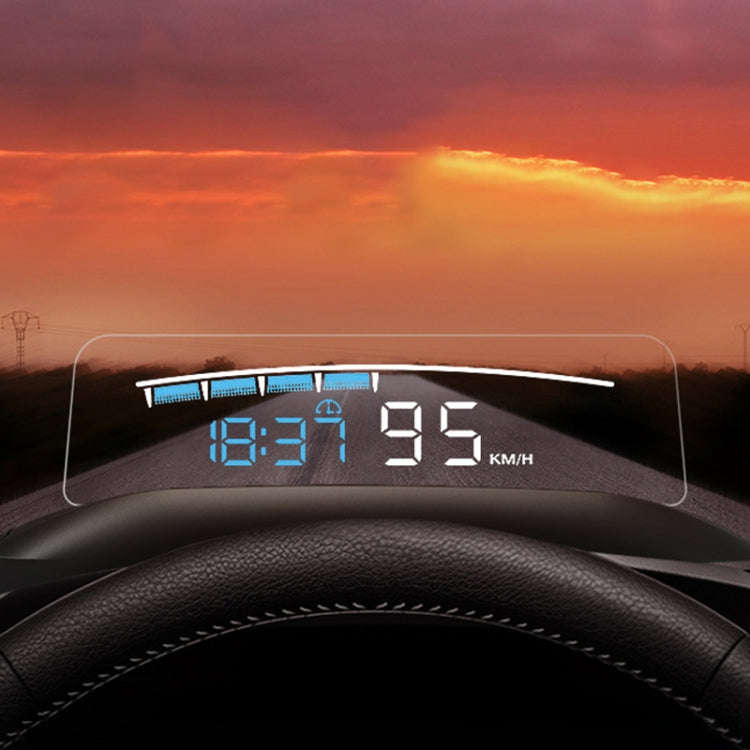 H402 Car 4 inch OBD Mode HUD Head-up Display Support Engine Failure Alarm / Water Temperature Ala...