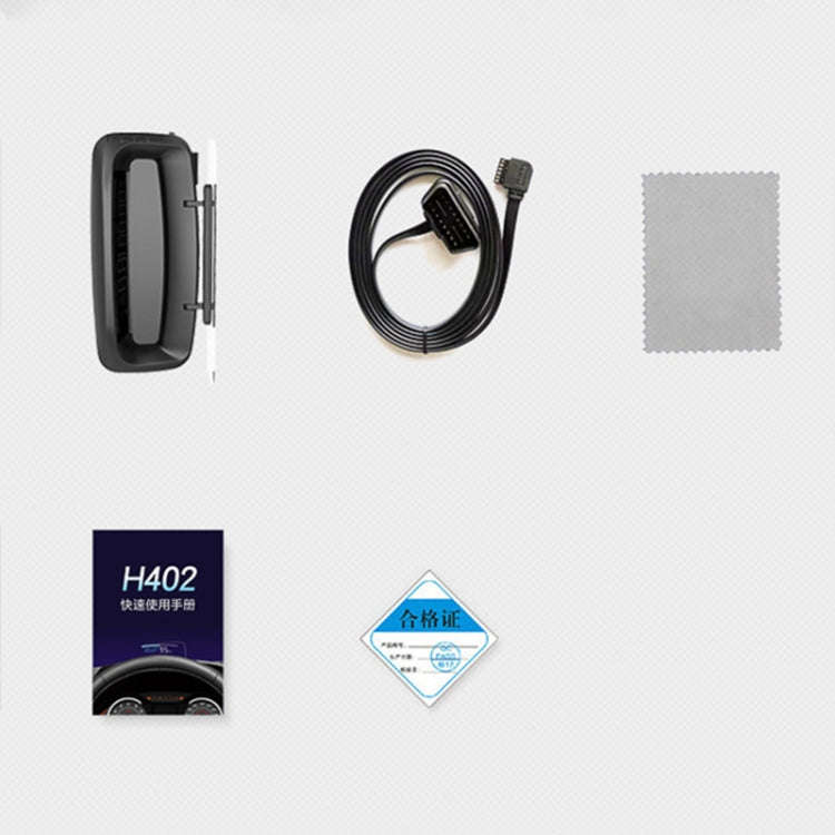 H402 Car 4 inch OBD Mode HUD Head-up Display Support Engine Failure Alarm / Water Temperature Ala...