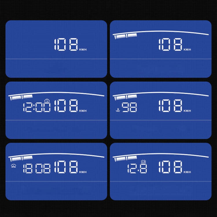 H402 Car 4 inch OBD Mode HUD Head-up Display Support Engine Failure Alarm / Water Temperature Ala...