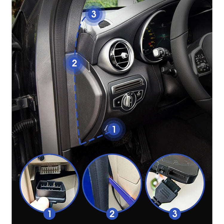 H408S Car 3.7 inch OBD Mode HUD Head-up Display Support Engine Failure Alarm / Water Temperature ...
