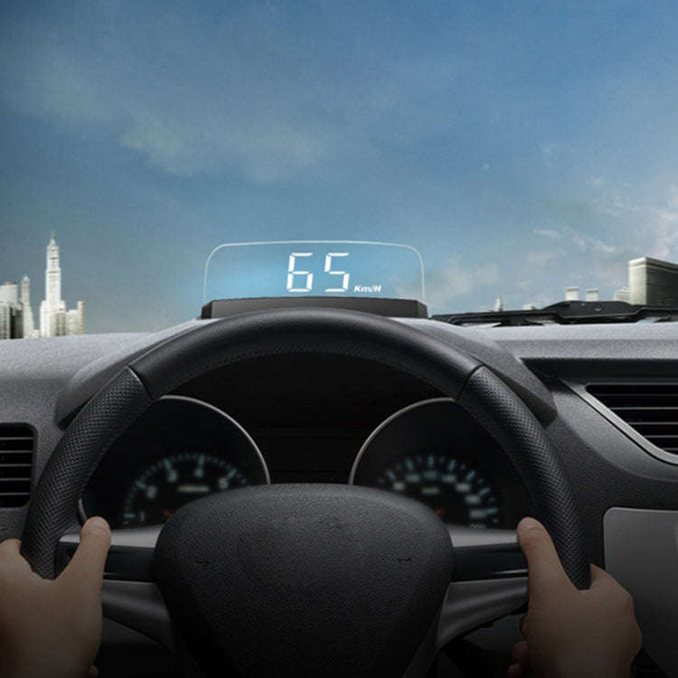 H408S Car 3.7 inch OBD Mode HUD Head-up Display Support Engine Failure Alarm / Water Temperature ...