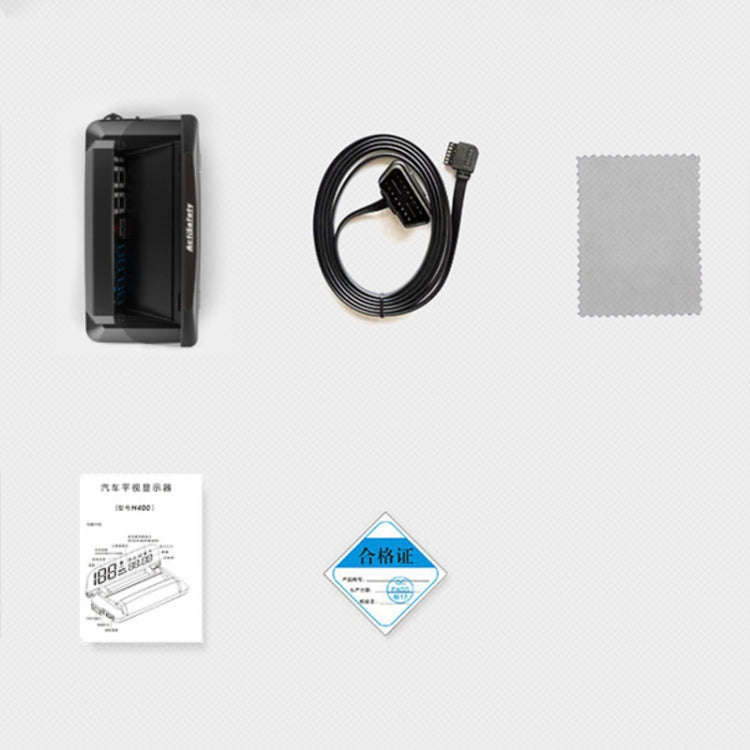 H408S Car 3.7 inch OBD Mode HUD Head-up Display Support Engine Failure Alarm / Water Temperature ...
