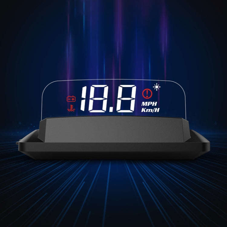 H408S Car 3.7 inch OBD Mode HUD Head-up Display Support Engine Failure Alarm / Water Temperature ...