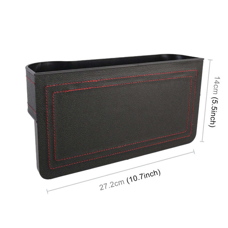 2 PCS Car Multi-functional Principal And Deputy Driver Seat Console Leather Box (Black)