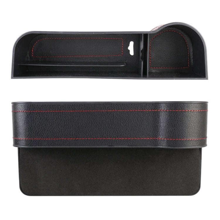 2 PCS Car Multi-functional Principal And Deputy Driver Seat Console Leather Box (Black)