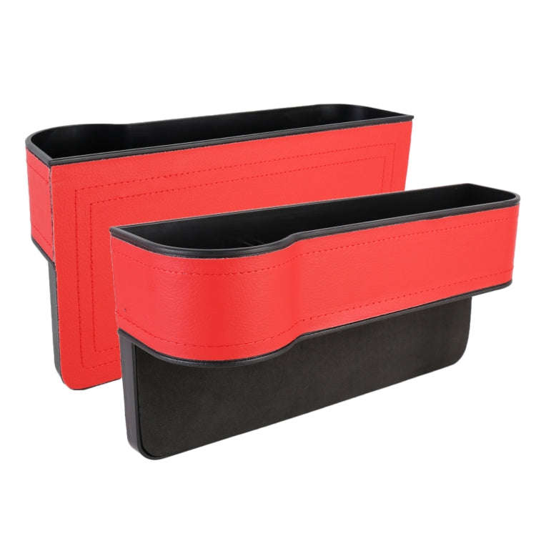 2 PCS Car Multi-functional Principal And Deputy Driver Seat Console Leather Box (Red)