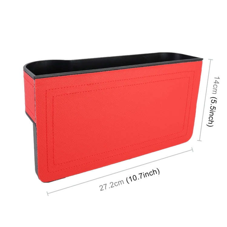 2 PCS Car Multi-functional Principal And Deputy Driver Seat Console Leather Box (Red)