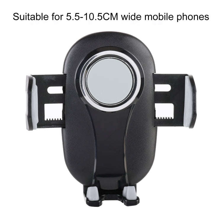 ZP-X0466 Car 360 Degree Rotating Telescopic Folding Round Suction Cup Mobile Phone Holder(Grey)