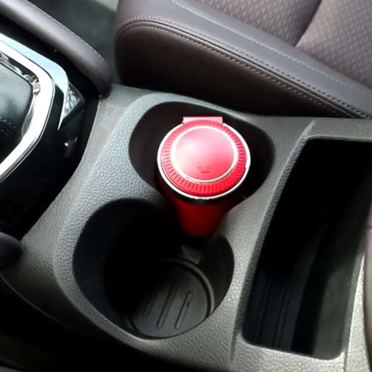 Portable Car Stainless Steel Liner Cigarette Ashtray with Light(Red)