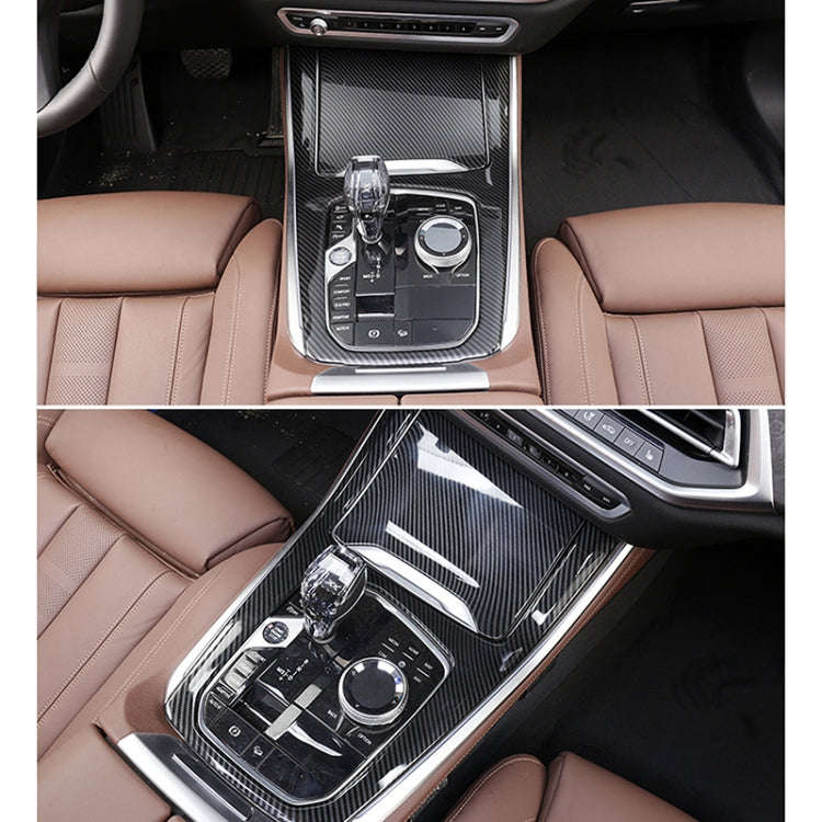 2 PCS Car Carbon Fiber Gear Panel Decorative Sticker for BMW X5 2020