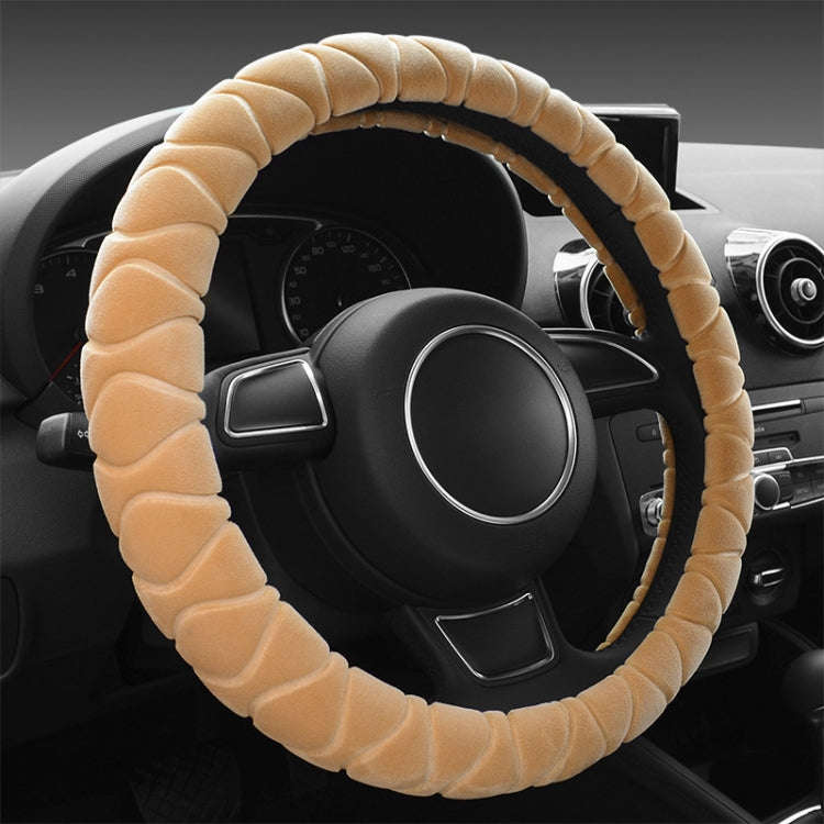 Car Universal Short Plush Warm Anti-skid Steering Wheel Cover, Adaptation Steering Wheel Diameter...