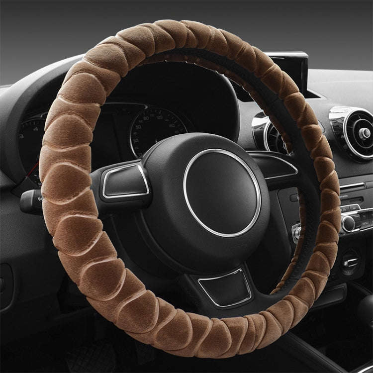 Car Universal Short Plush Warm Anti-skid Steering Wheel Cover, Adaptation Steering Wheel Diameter...