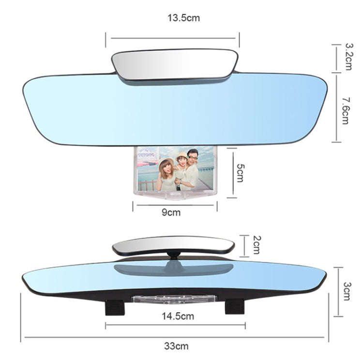 YC-193 Multifunctional Car Interior Rearview Mirror Large Field of Vision Anti-glare Auxiliary Ca...