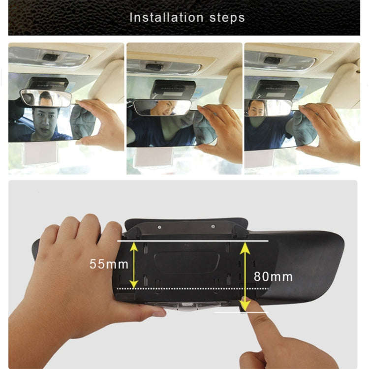 YC-193 Multifunctional Car Interior Rearview Mirror Large Field of Vision Anti-glare Auxiliary Ca...
