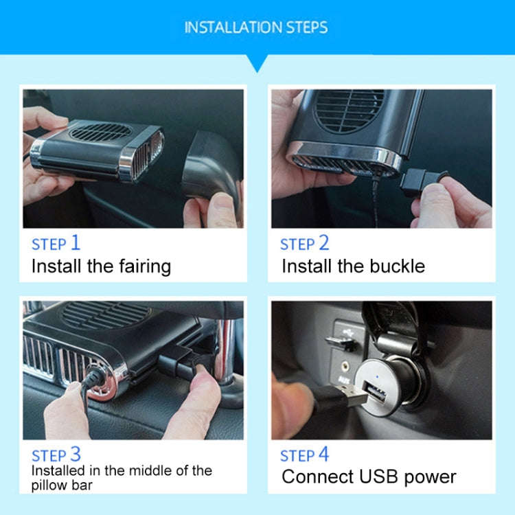 Car Electrical Appliances, 5W Car Fan Cooling Artifact For Car radiating Seat Cushion (White)