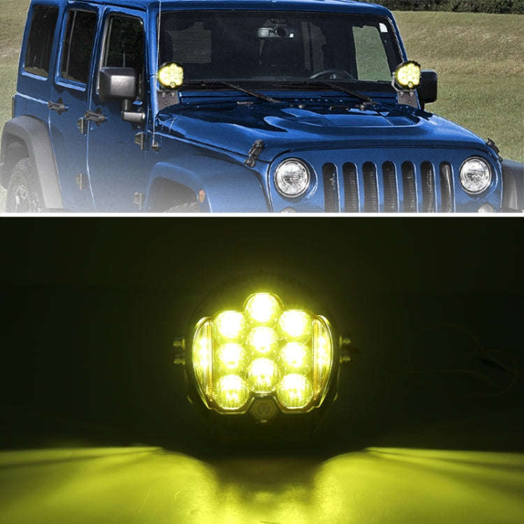 OL-1950Y 5 inch DC12V-30V 5000LM 6500K 50W Car LED Light on Three Sides Headlight for Jeep Wrangl...