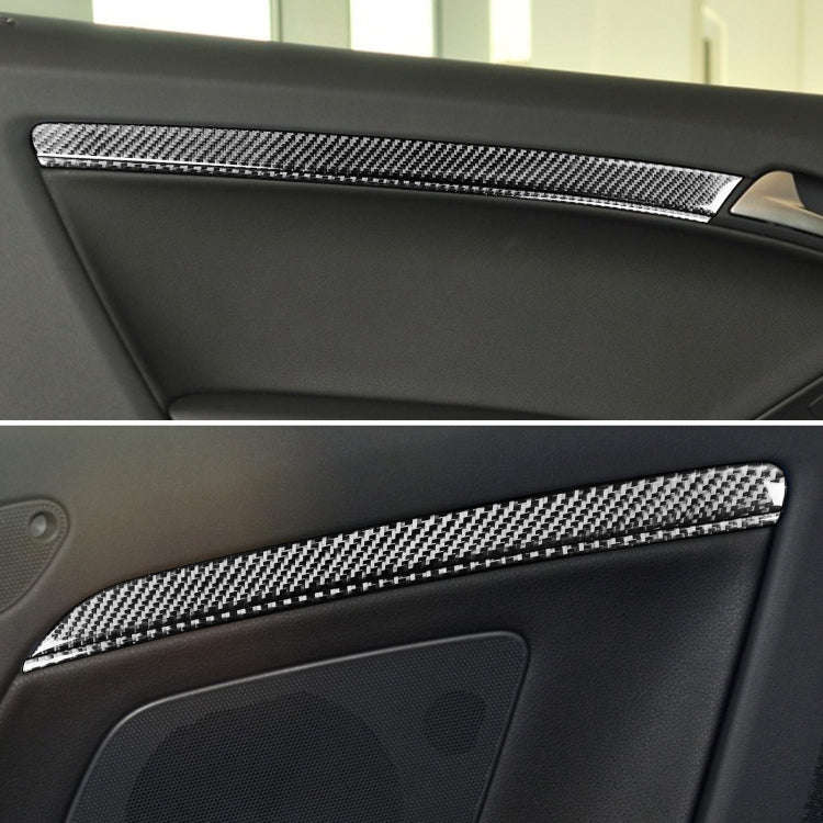 8 in 1 Car Carbon Fiber Door Panel Decorative Sticker for Audi A5 Hard Top 2008-, Left and Right ...