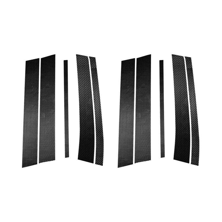 10 in 1 Car Carbon Fiber Door and Window Pillar Decorative Sticker for Volvo XC90 2003-2014, Left...