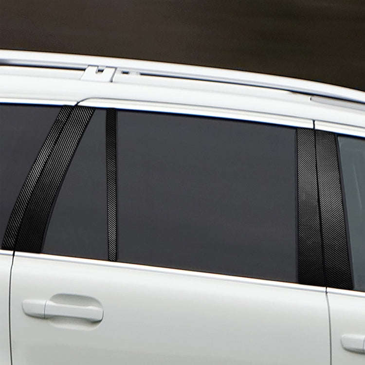 10 in 1 Car Carbon Fiber Door and Window Pillar Decorative Sticker for Volvo XC90 2003-2014, Left...