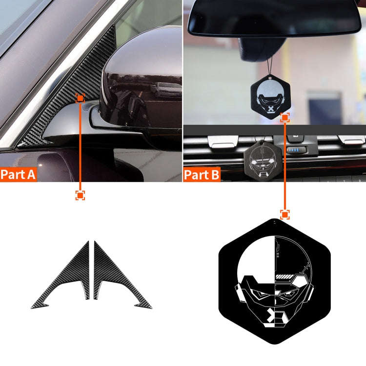 2 PCS Car Carbon Fiber Front Triangle Decorative Sticker for Infiniti FX 2009-2013/QX70 2014-, Le...