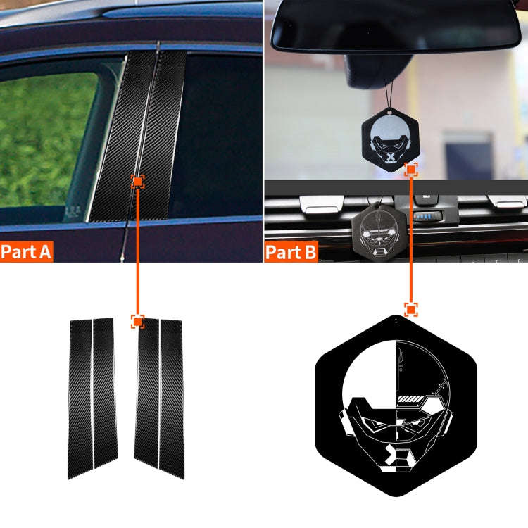 4 PCS Car Carbon Fiber B Pillar Decorative Sticker for Infiniti FX 2009-2013/QX70 2014-, Left and...