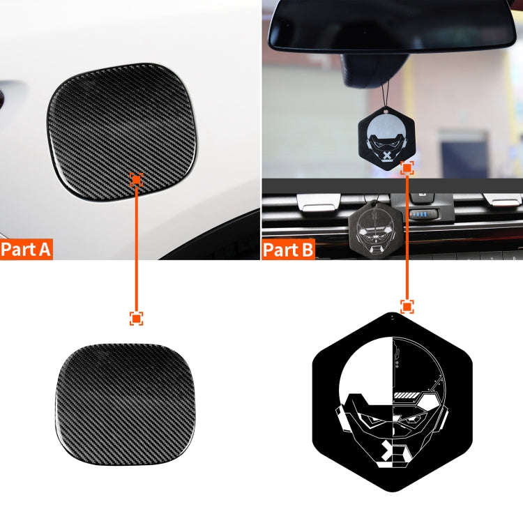 Car Carbon Fiber Fuel Tank Cover Decorative Sticker for Infiniti FX 2009-2013/QX70 2014-, Left an...