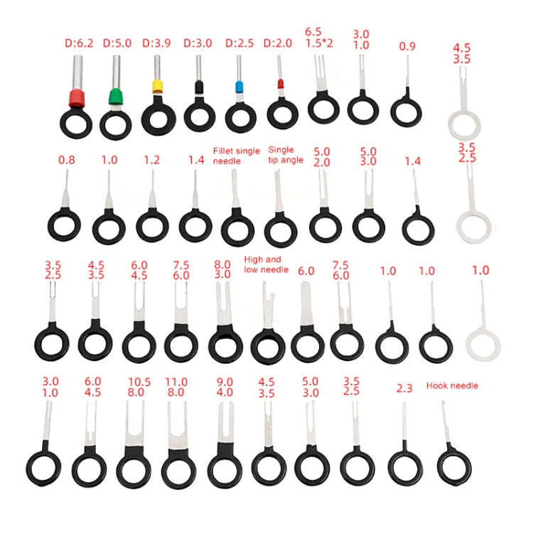 59 in 1 Car Plug Circuit Board Wire Harness Terminal Extraction Pick Connector Crimp Pin Back Nee...