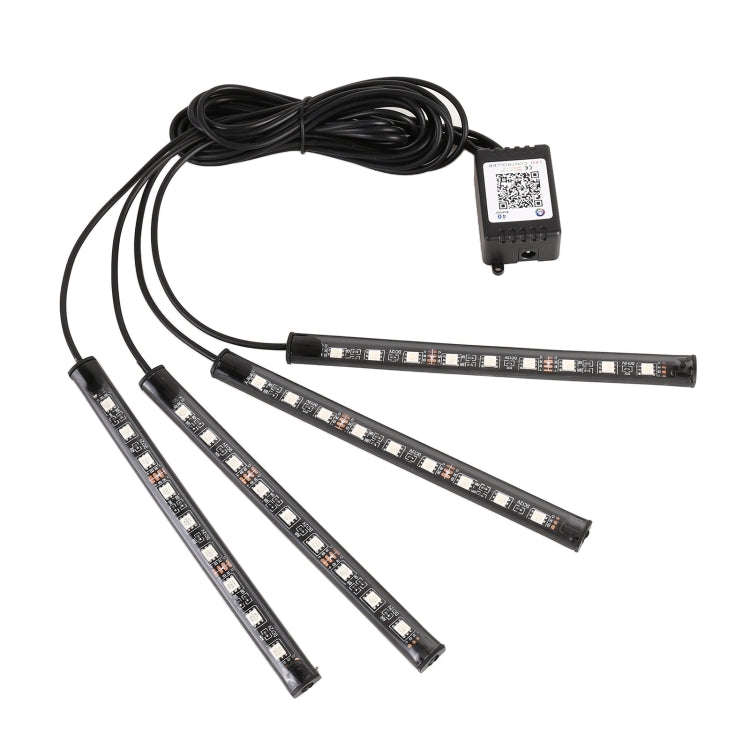 4 in 1 Universal Car USB 8-color APP Control LED Atmosphere Light Decorative Lamp, with 9LEDs Lam...