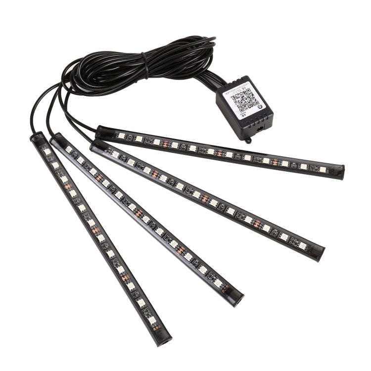 4 in 1 Universal Car USB 8-color APP Control LED Atmosphere Light Decorative Lamp, with 12LEDs La...