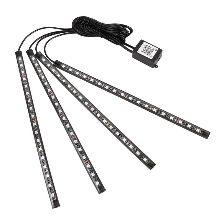 4 in 1 Universal Car USB 8-color APP Control LED Atmosphere Light Decorative Lamp, with 18LEDs La...