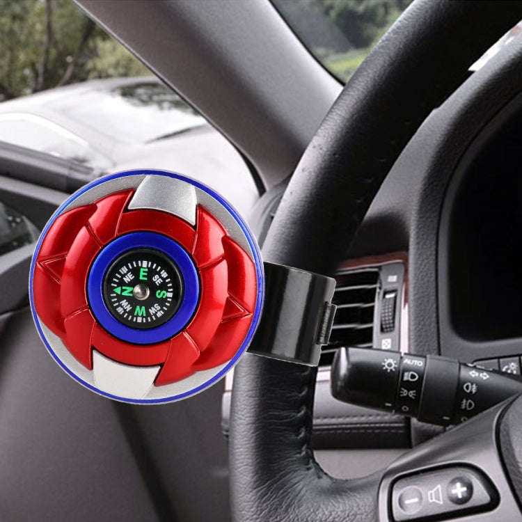 Car Universal Steering Wheel Spinner Knob Auxiliary Booster Aid Control Handle with Compass (Rand...