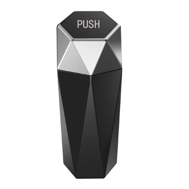 Car Mini Trash Can Desktop Storage Box(Silver)