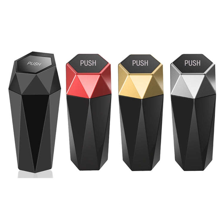 Car Mini Trash Can Desktop Storage Box(Black)
