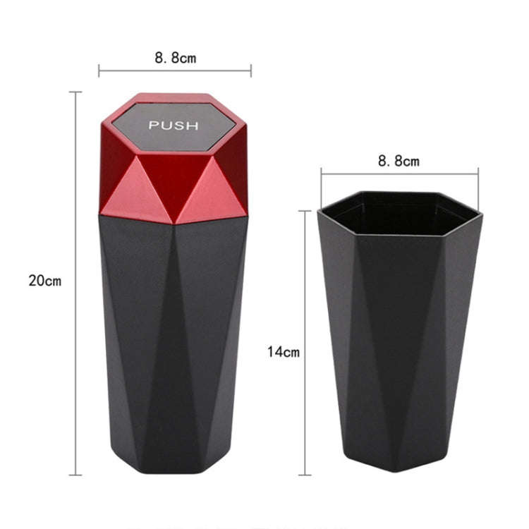 Car Mini Trash Can Desktop Storage Box(Black)